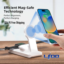 Load image into Gallery viewer, Foldable And Portable 3 in 1 Wireless Phone Charger