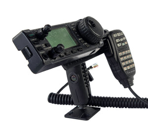 Heavy Duty Ram 1" Ball Style Drill Base Mount With Mic Holder For Icom IC-706 IC-7000 IC-7100 IC-2820 ID-880 ID-4100