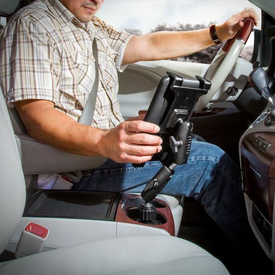 Double Robust Car Cup Holder Tablet Mount for Apple iPad Air