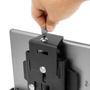 Universal Locking Adjustable Aluminum Tablet Holder with Key Lock for Galaxy Tab LG G Pad Models