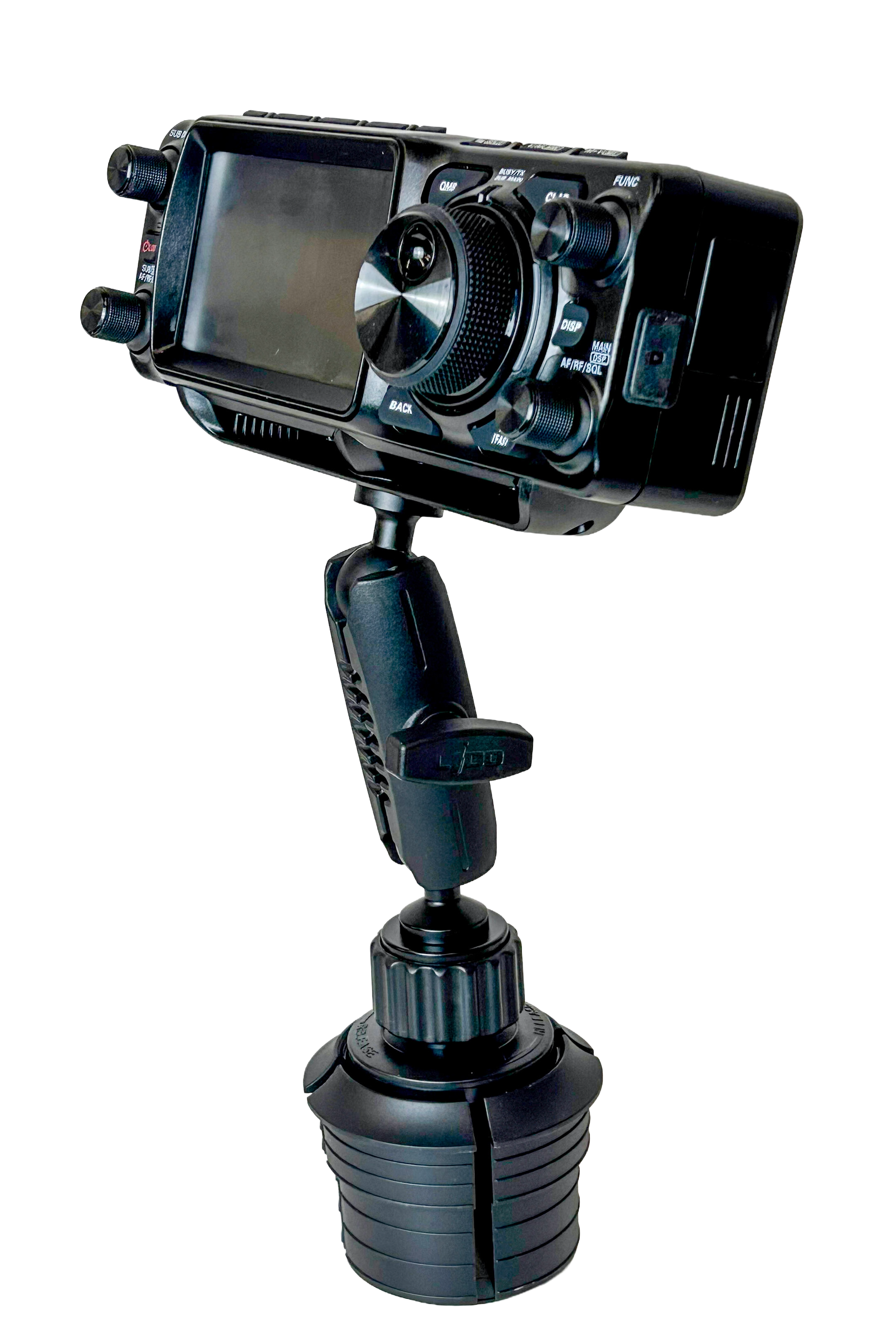 Heavy Duty Cup Holder Mount For Yaesu FTX-1 Icom IC-705, IC-7100