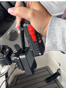 Sail Boat Helm, Bicycle Or Rail Mount For Marine VHF Radios, Portable Radios