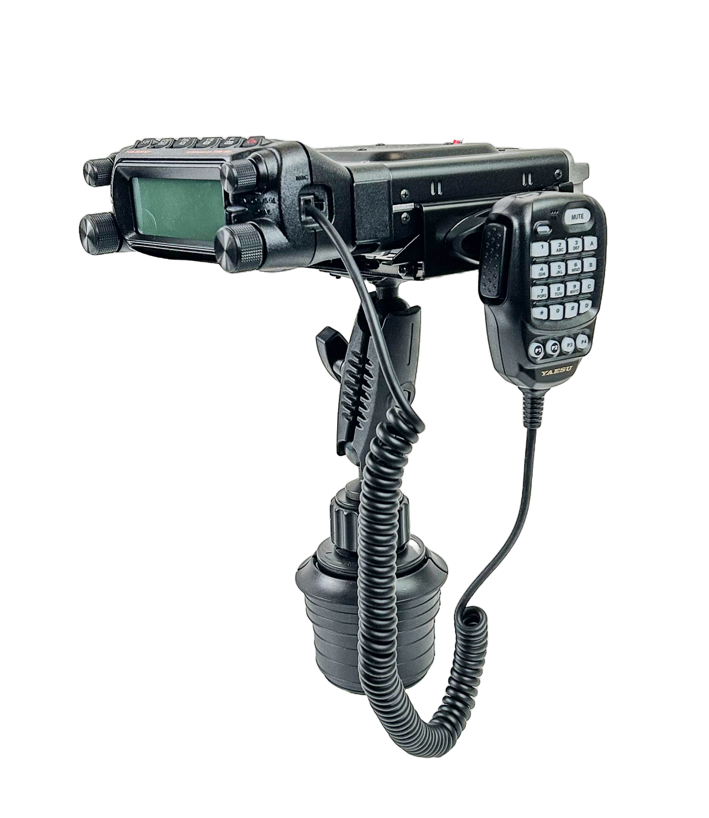 Heavy Duty Cup Holder Mount With Microphone Holder