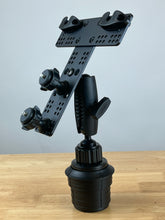 Load image into Gallery viewer, Heavy Duty Cup Holder Mount For 2 Yaesu FTM or FT-891 Control Heads And 2 Mics