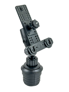 Heavy Duty Cup Holder Mount For 2 Control Heads And 2 Mics