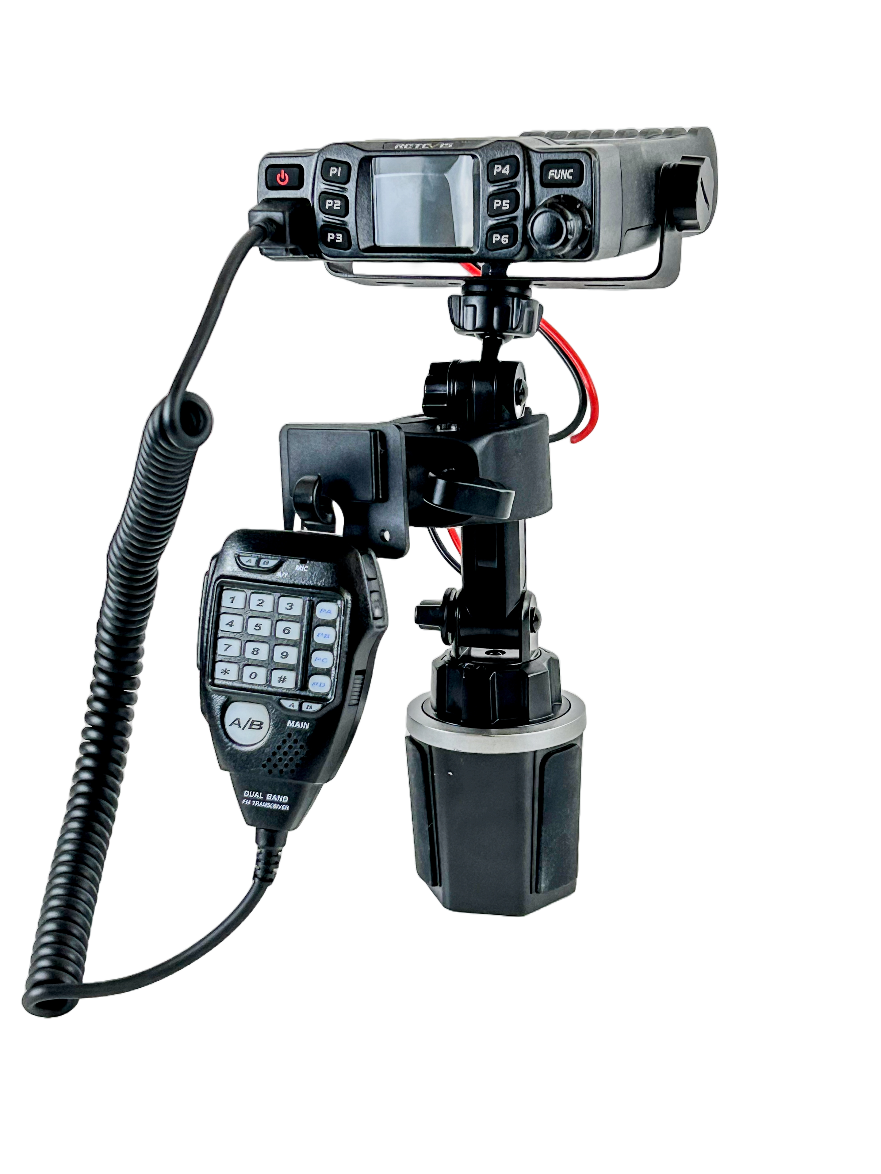 Cup Holder Mount With Microphone Holder – Lido Radio Products
