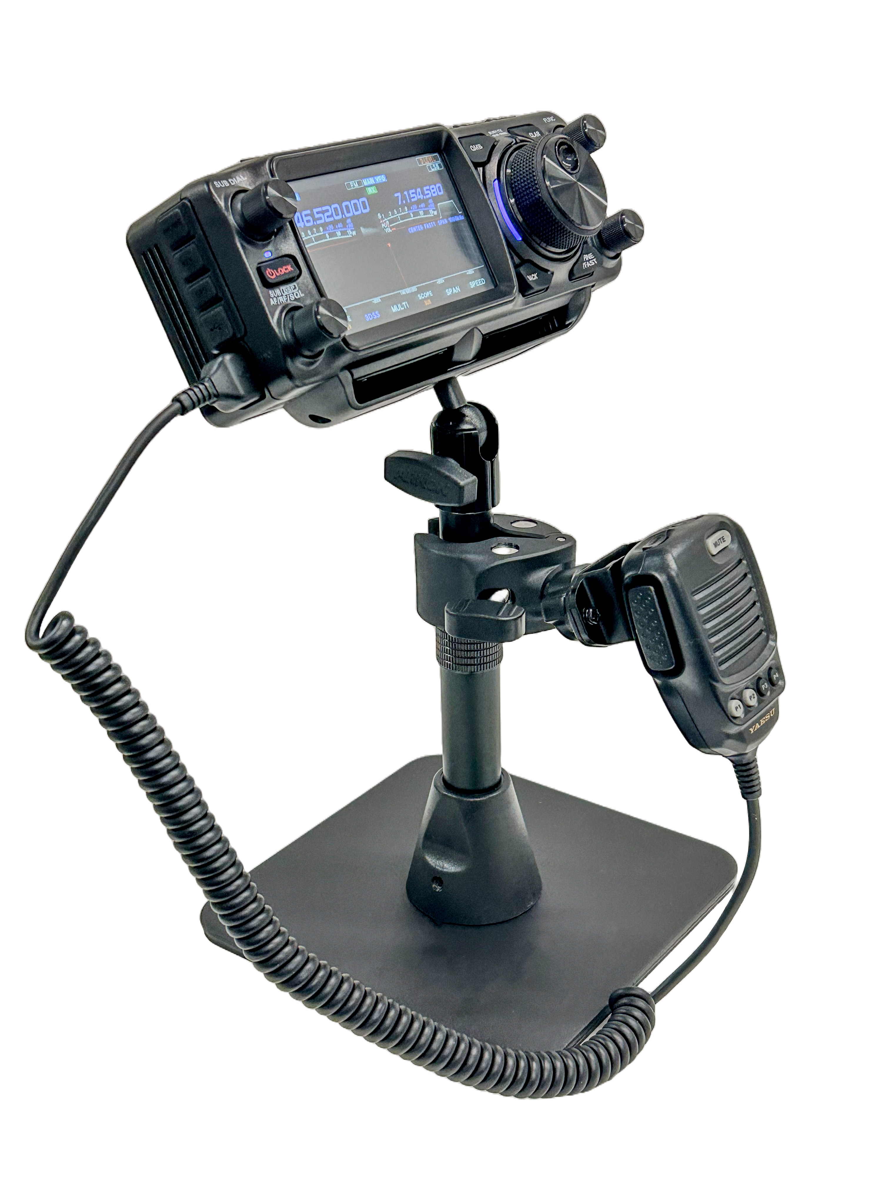 Yaesu FTX-1F And FTX-1 / Icom IC-705 Base Mount With Mic Holder