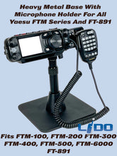 Load image into Gallery viewer, Yaesu FTM Series Heavy Metal Desk Stand With Microphone Holder Heavy Metal Base With Free Shipping