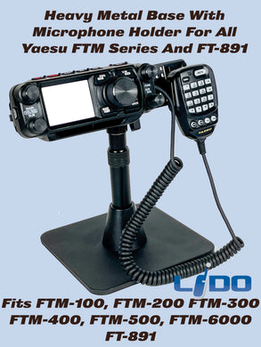 Yaesu FTM Series Heavy Metal Desk Stand With Microphone Holder Heavy Metal Base With Free Shipping