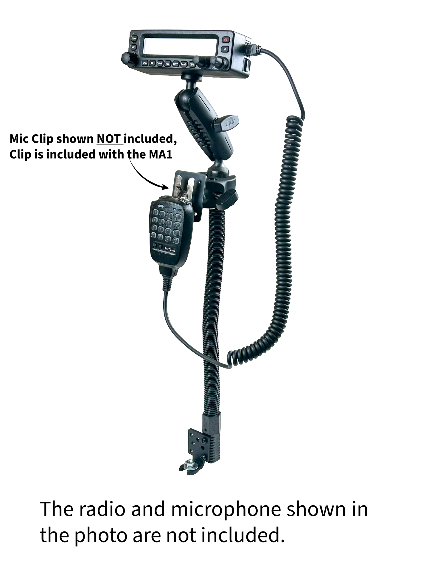 Retevis MA1 Seat Bolt Mount With Mic Mount