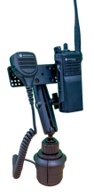 Load image into Gallery viewer, Lido Pro-Series Heavy-Duty Cup Mount for Commercial Portable Two-Way Radios &amp; Mic (25mm)