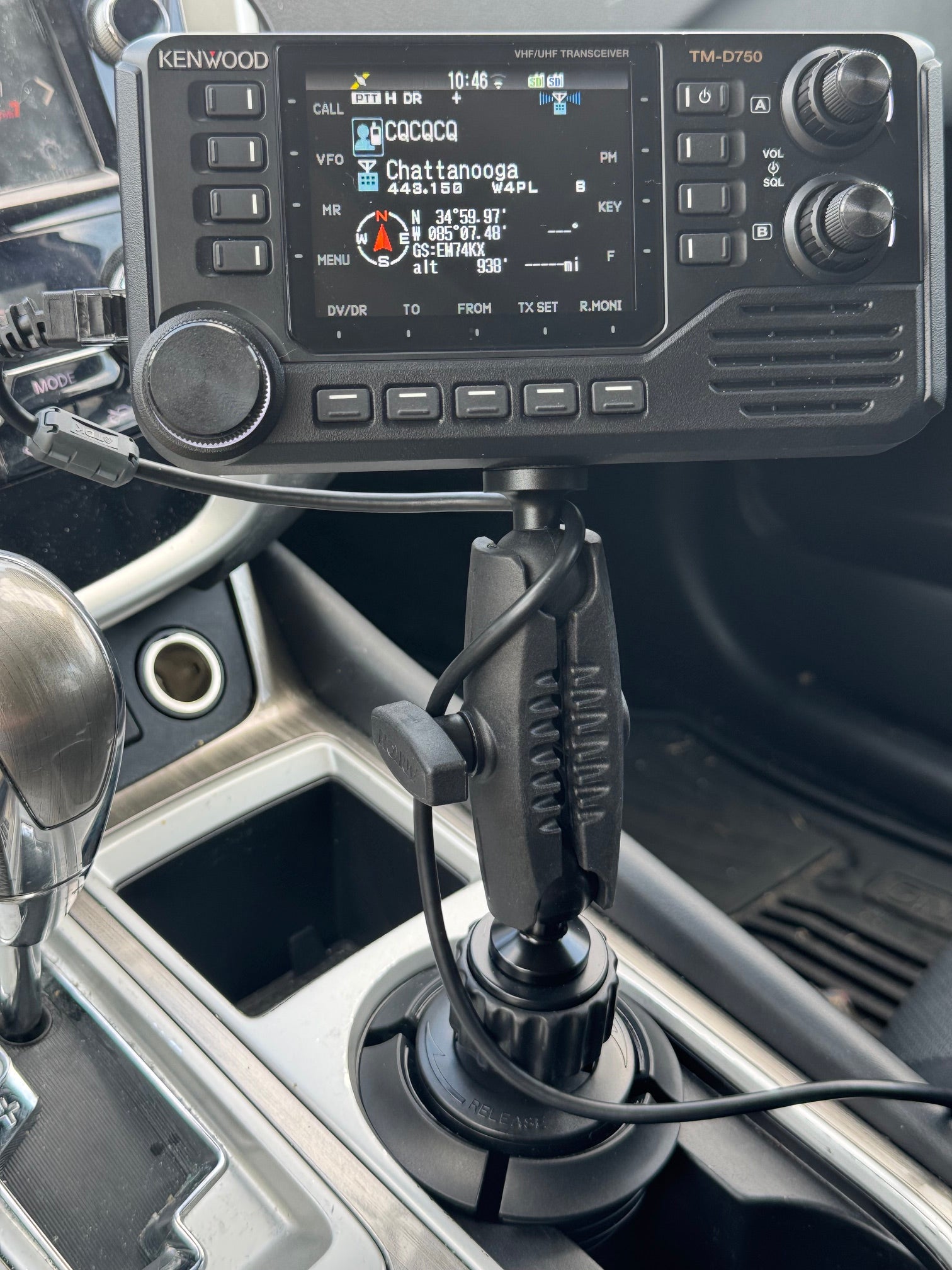 Lido ProSeries Cup Holder Mount for Kenwood TM-D750A Icom IC-705