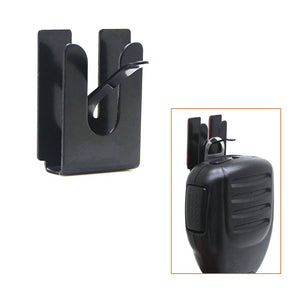Microphone mount for button or hook type microphones