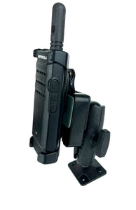 Drill Base Mount With 7" Swivel Extension. For Motorola Wave TLK 100 And iPTT Portables. Compatible With Ram 1" Ball