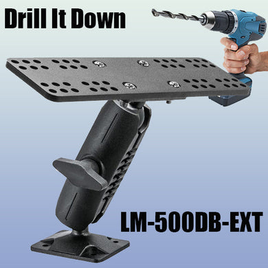 Drill Base Mount With Extension plate For Alinco DR-735 and DR-638 Remote Heads Only