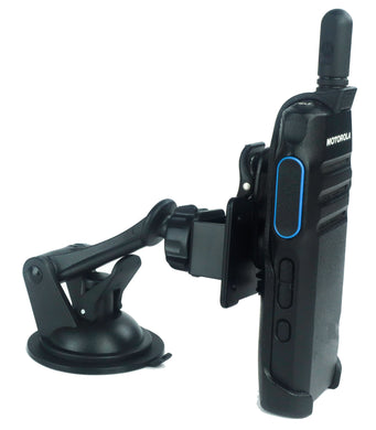 Windshield Suction Cup Mount For All Portables With A Belt Clip