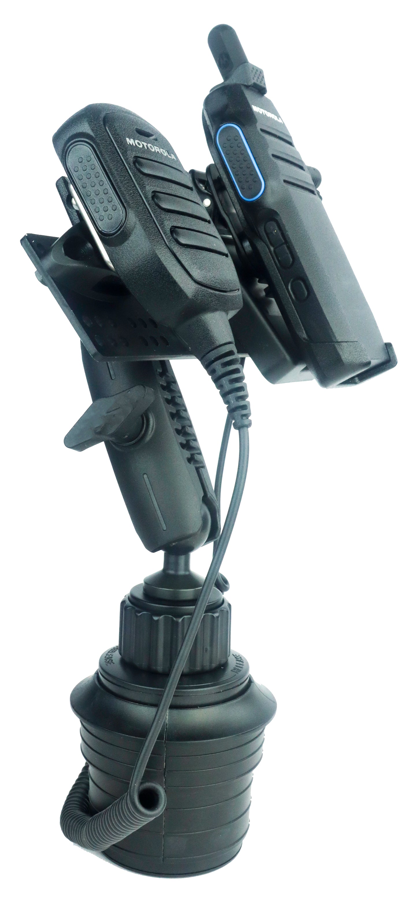 Industrial Fleet Cup Holder Mount With Microphone holder for Motorola Wave TLK100 And SL300
