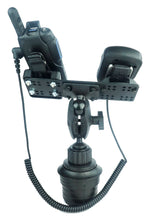 Load image into Gallery viewer, Industrial Fleet Cup Holder Mount With Microphone holder for Motorola Wave TLK110 TLK100 And SL300