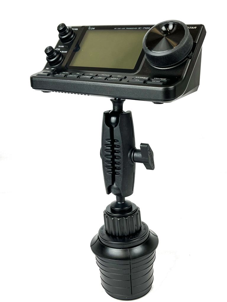 Heavy Duty Cup Holder Mount For Yaesu FTX-1 Icom IC-705, IC-7100