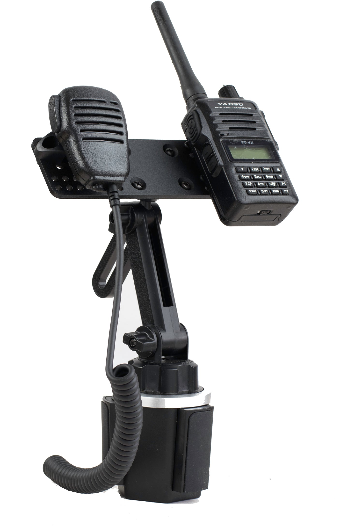 LM-803-EXT Cup Holder Mount With Heigth Adjustment And Mic Holder For All HT's