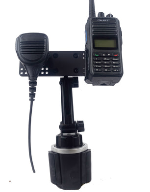 Cup Holder Mount With Microphone holder for iPTT portable
