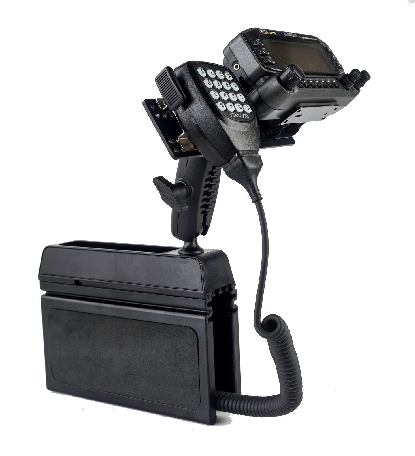 Car Seat Console Wedge Mount For The Kenwood TM-D710 TS-480 TM-V71 TM-D700 With Microphone Mount