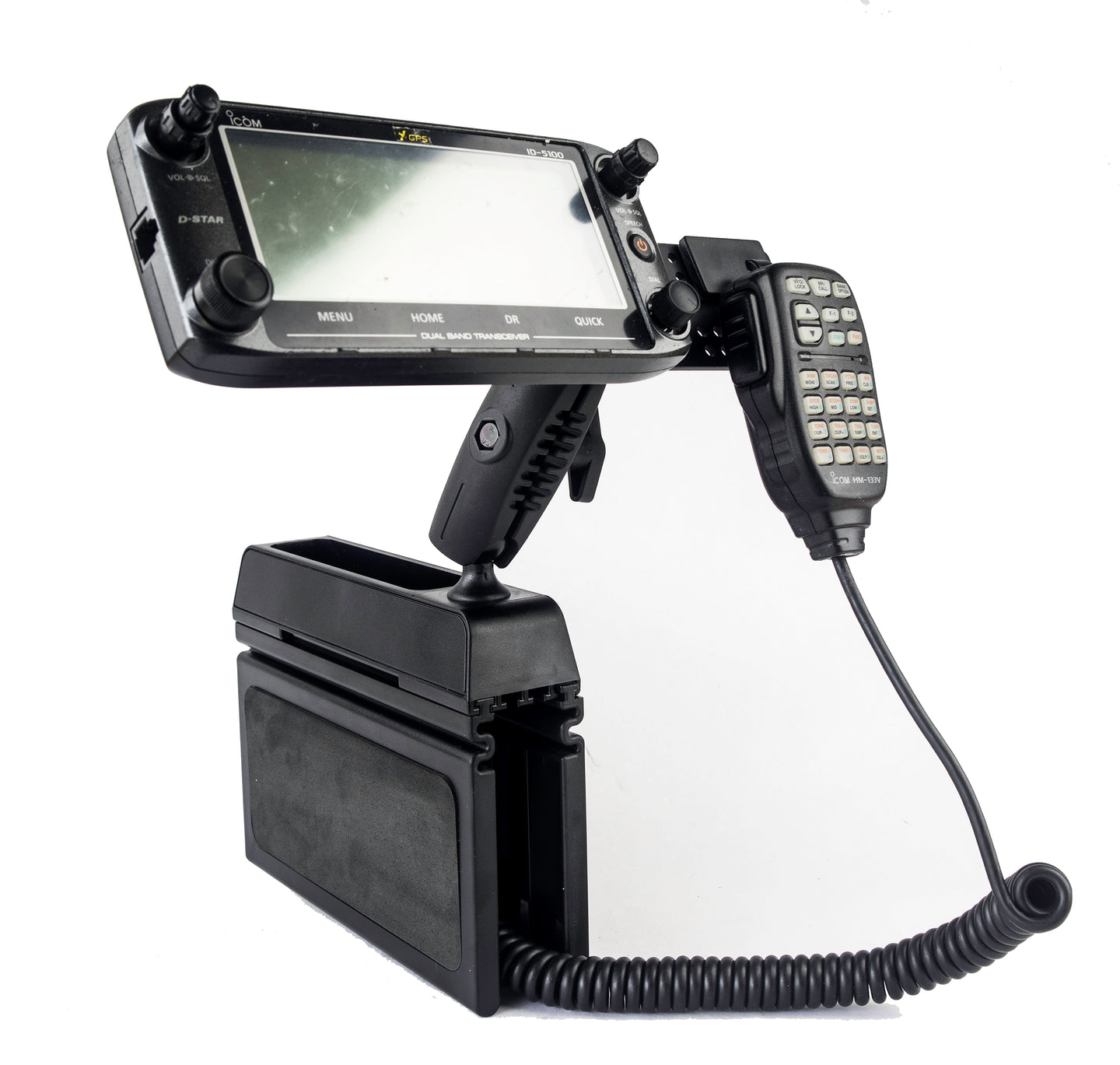 Wedge Mount With Mic Holder For Icom ID-5100 And IC-2730