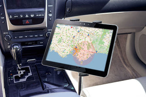 Universal Tablet Car Mount | 18" Seat Rail or Floor Mount