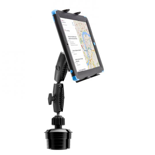 Double Robust Car Cup Holder Tablet Mount for Apple iPad Air 2, iPad Pro, iPad 4, 3, 2